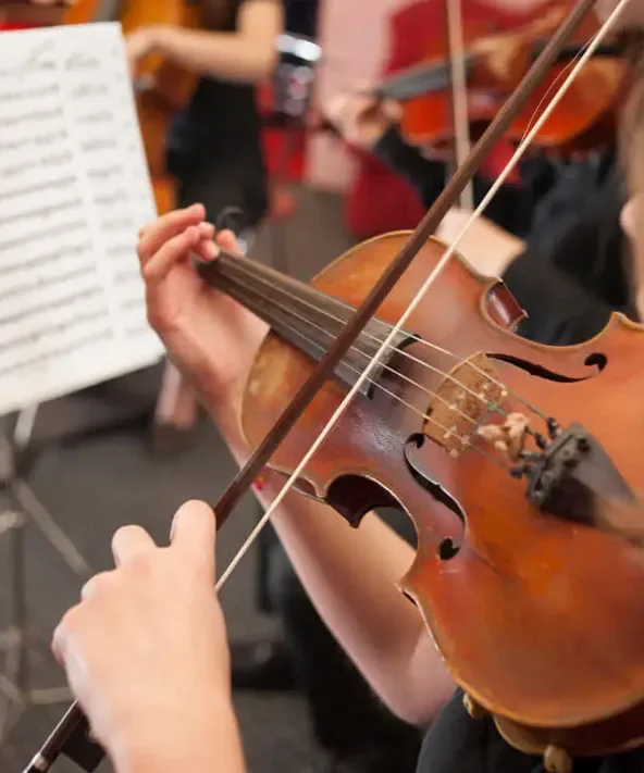 Violinists playing together